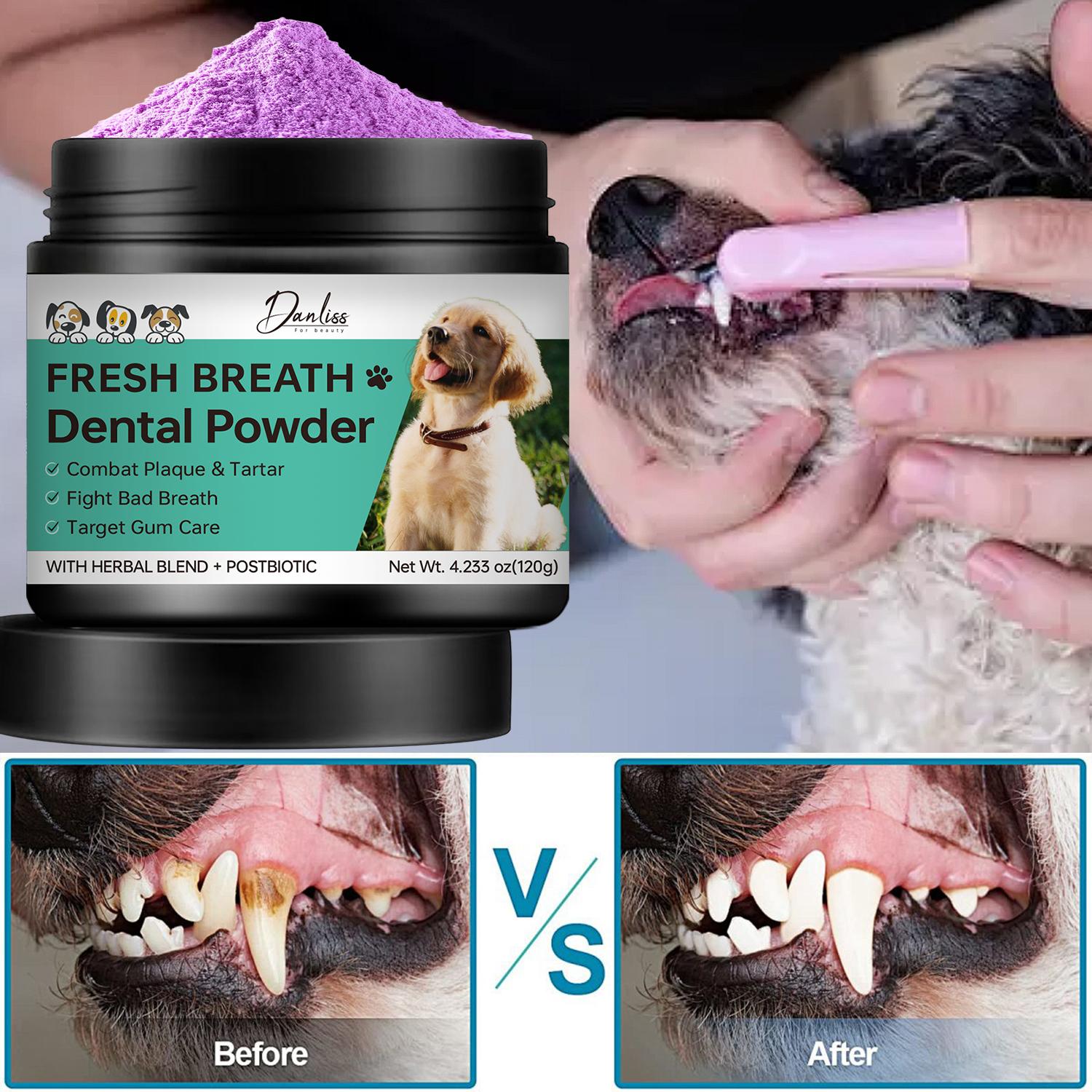 Pet Dental Powder - Teeth Cleaning and Tooth Protection, Effectively Freshens Breath, Maintains Oral Health, 120g
Pet Dental Powder - Teeth Cleaning and Tooth Protection, Effectively Freshens Breath, Maintains Oral Health, 120g