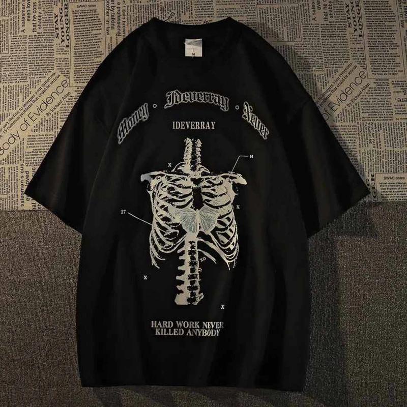 Womens Goth TShirt Aesthetic Skeleton Print Dark Streetwear Graphic Short Sleeve Female Top Unisex Fashion Shirts for Women S
Womens Goth TShirt Aesthetic Skeleton Print Dark Streetwear Graphic Short Sleeve Female Top Unisex Fashion Shirts for Women S