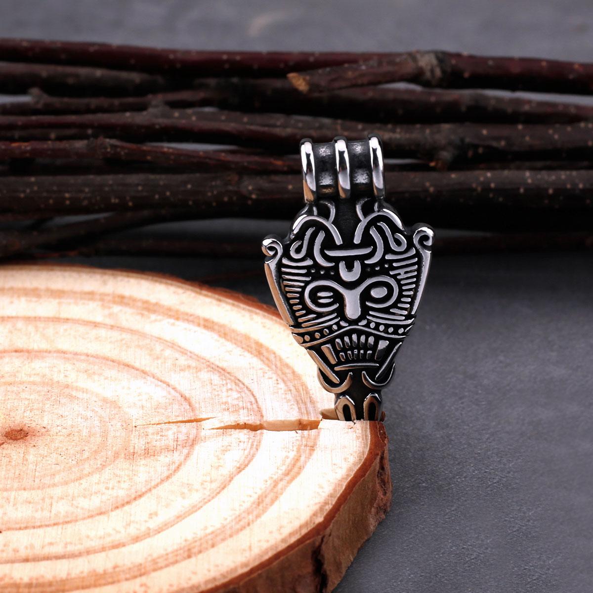 Nordic Viking Stainless Steel Odin Face Amulet Necklace Men s Pendant Valknut Hip Hop Retro Punk Jewelry Gifts
Nordic Viking Stainless Steel Odin Face Amulet Necklace Men s Pendant Valknut Hip Hop Retro Punk Jewelry Gifts