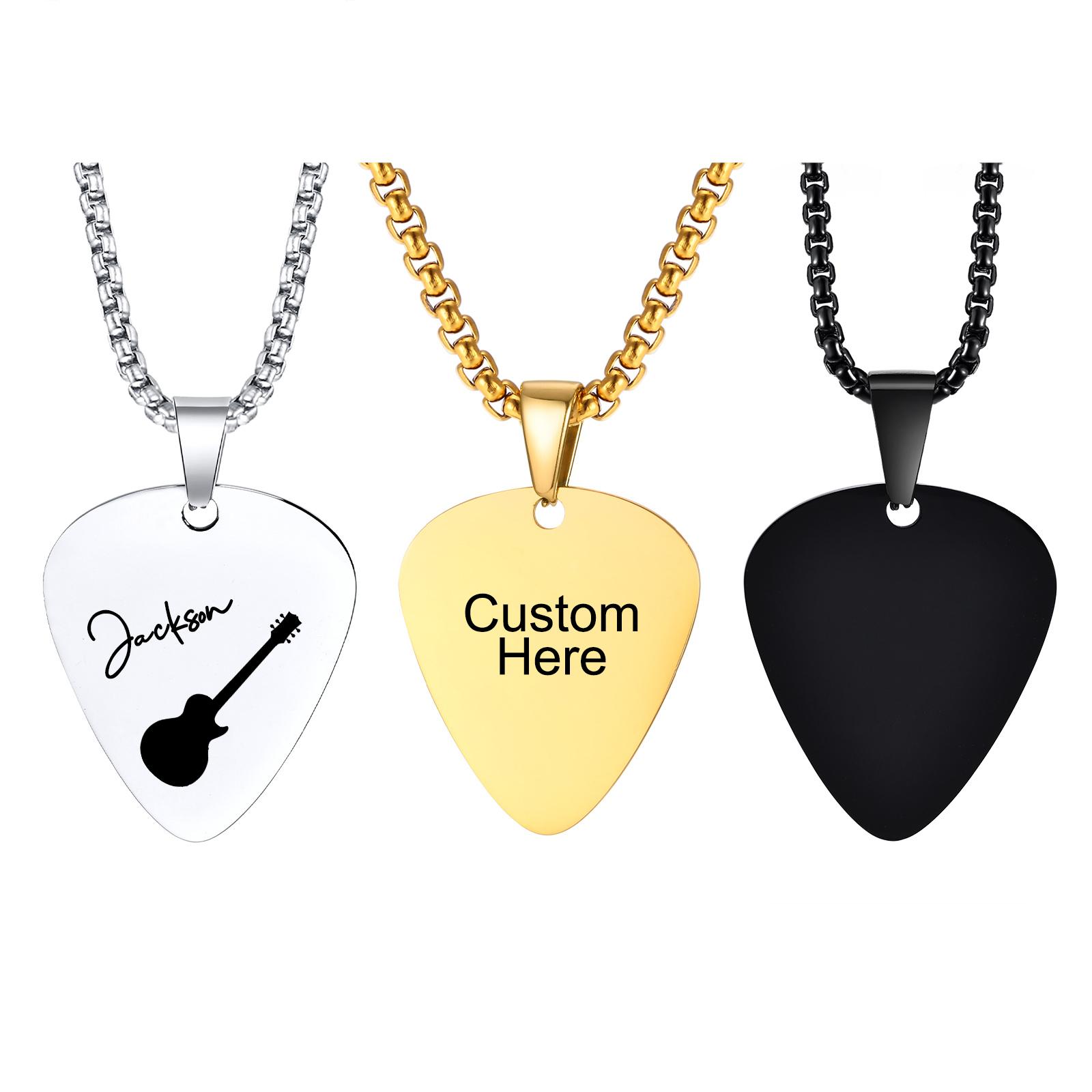 Vnox Free Personalized Name Guitar Picks Necklaces for Men Women,Custom Guitar Plectrum Pendant with Box Chain,Music Lovers Gift 70cm
Vnox Free Personalized Name Guitar Picks Necklaces for Men Women,Custom Guitar Plectrum Pendant with Box Chain,Music Lovers Gift 70cm