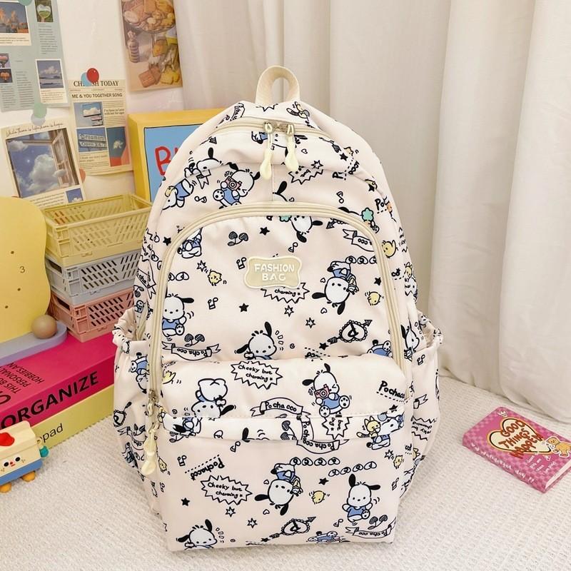 Trendy Stylish Cute Double Shoulder Backpack For School College In Pink And Purple Colors Beige Pochacco
Trendy Stylish Cute Double Shoulder Backpack For School College In Pink And Purple Colors Beige Pochacco