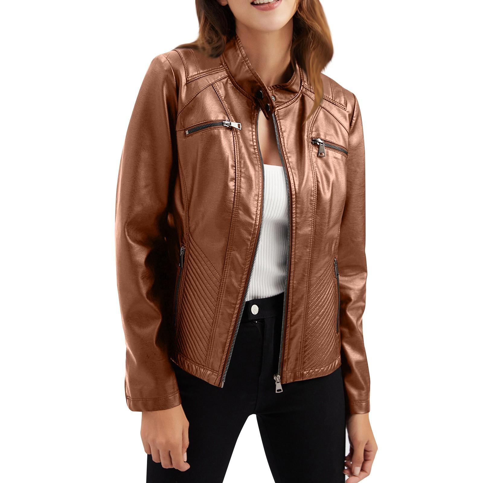 Жіноча повсякденна шкіряна куртка зі стоячим коміром, тонке весняно-осіннє пальто XL верблюд
Жіноча повсякденна шкіряна куртка зі стоячим коміром, тонке весняно-осіннє пальто XL верблюд