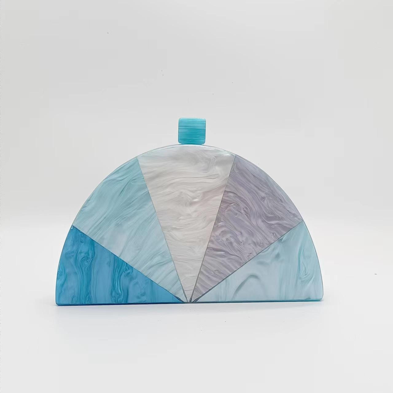 Women S Splicing Contrasting Color Oblique Span Bag Semi-Circular Acrylic Bag Fashion Wedding Dinner Clutch Bag небесно-голубой
Women S Splicing Contrasting Color Oblique Span Bag Semi-Circular Acrylic Bag Fashion Wedding Dinner Clutch Bag небесно-голубой