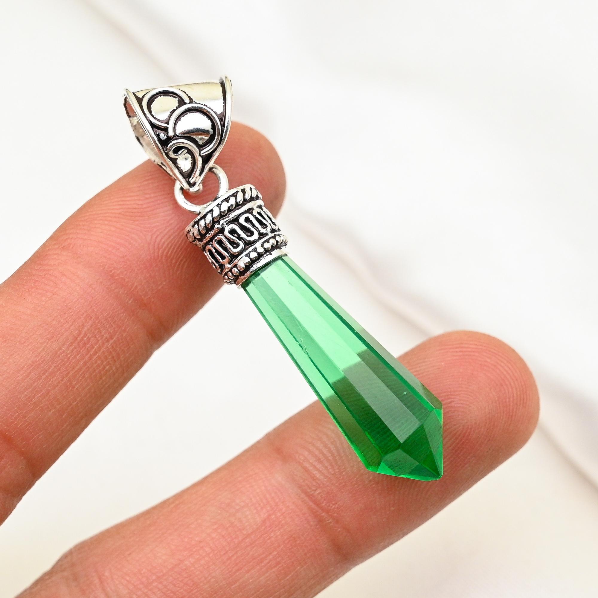 Кулон с зеленым аметистом, ювелирные изделия из цельного серебра 925 пробы с драгоценными камнями, подвеска ручной работы, на День благодарения 1.96 Inches зелёный
Кулон с зеленым аметистом, ювелирные изделия из цельного серебра 925 пробы с драгоценными камнями, подвеска ручной работы, на День благодарения 1.96 Inches зелёный