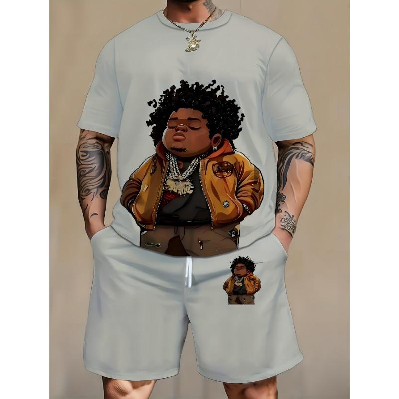 3D digital printing, large size Men s clothing, sports and leisure fashion elements, short sleeves and shorts drawstring set., PLUS SIZE S
3D digital printing, large size Men s clothing, sports and leisure fashion elements, short sleeves and shorts drawstring set., PLUS SIZE S