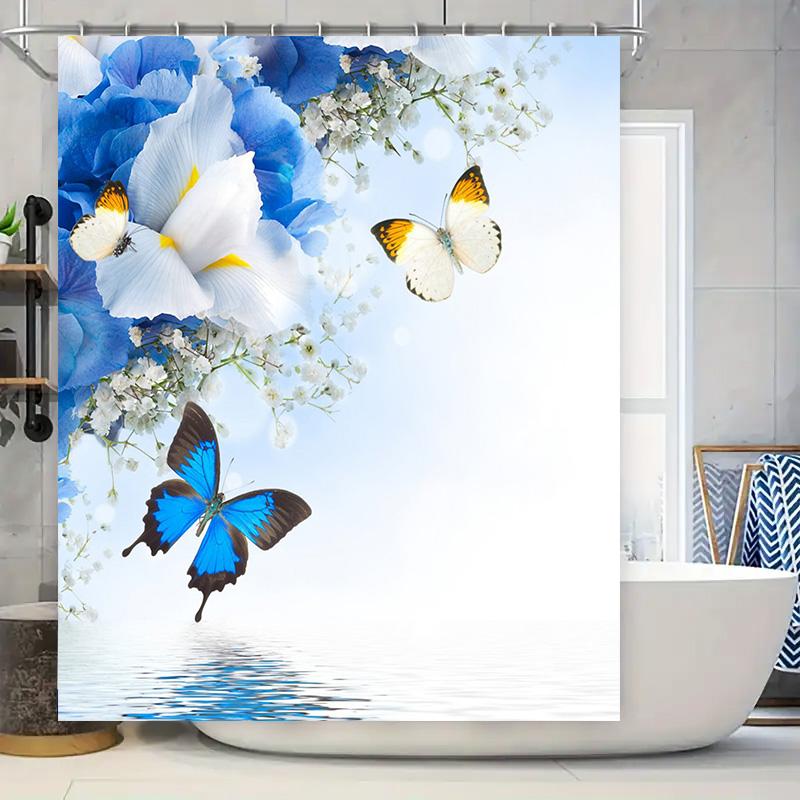 Vibrant Floral Butterfly Shower Curtain Modern Home Decor For Bathroom Easy Install Durable Waterproof Fabric. This 128-Characte W60H190(CM)-1 Pcs
Vibrant Floral Butterfly Shower Curtain Modern Home Decor For Bathroom Easy Install Durable Waterproof Fabric. This 128-Characte W60H190(CM)-1 Pcs
