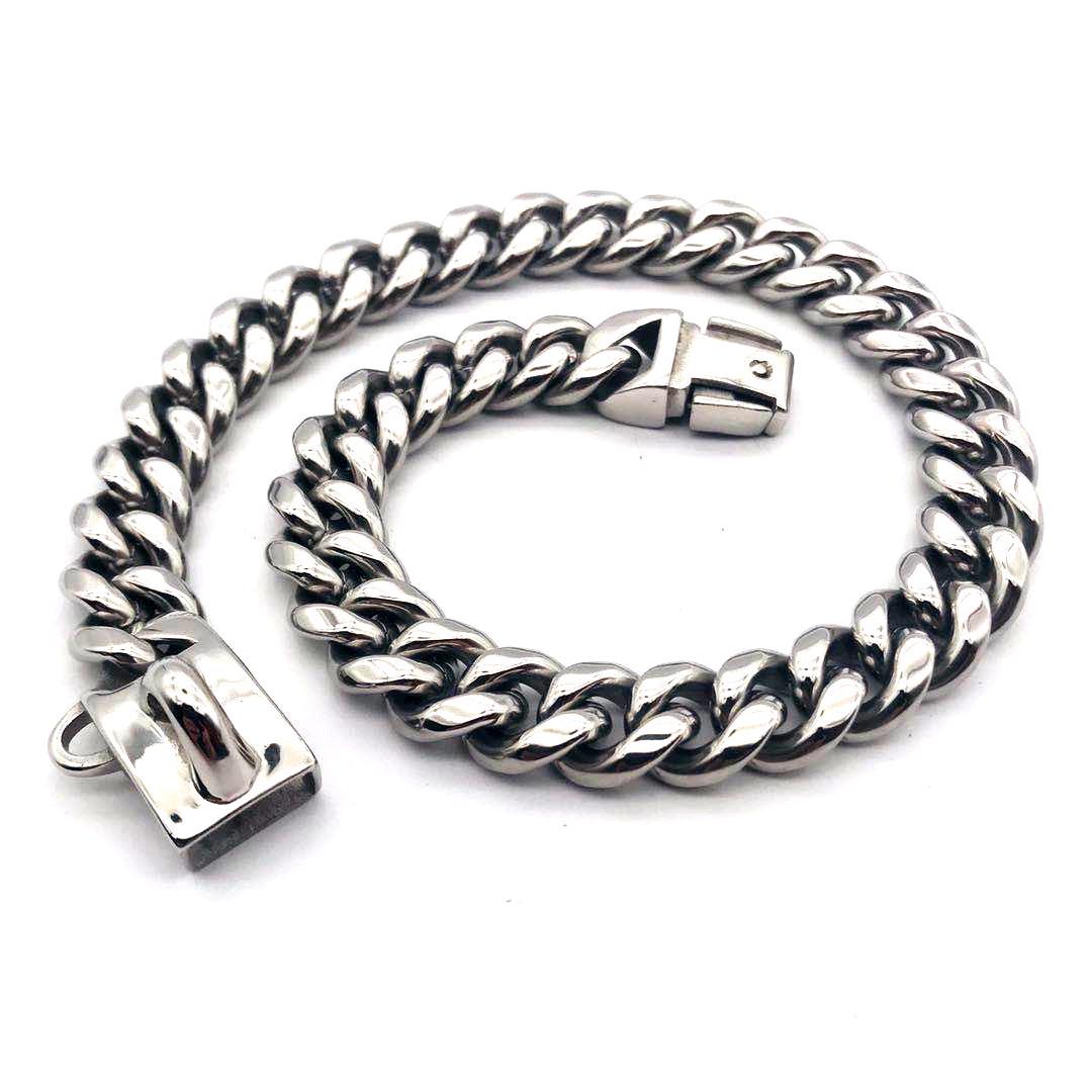 Upgraded 14MM Stainless Steel Cuban Link Dog Collar with Bell for Medium and Large Dogs 35CM белый
Upgraded 14MM Stainless Steel Cuban Link Dog Collar with Bell for Medium and Large Dogs 35CM белый