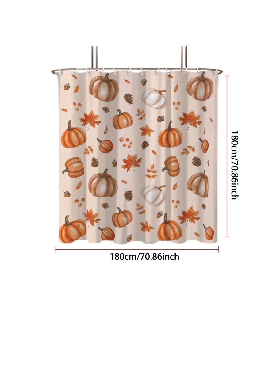 1 шт. Водонепроницаемая занавеска для душа с принтом тыквы и осеннего урожая, для уединения, подвесная, 12 крючков, разные размеры, машинная стирка 90x180cm
1 шт. Водонепроницаемая занавеска для душа с принтом тыквы и осеннего урожая, для уединения, подвесная, 12 крючков, разные размеры, машинная стирка 90x180cm