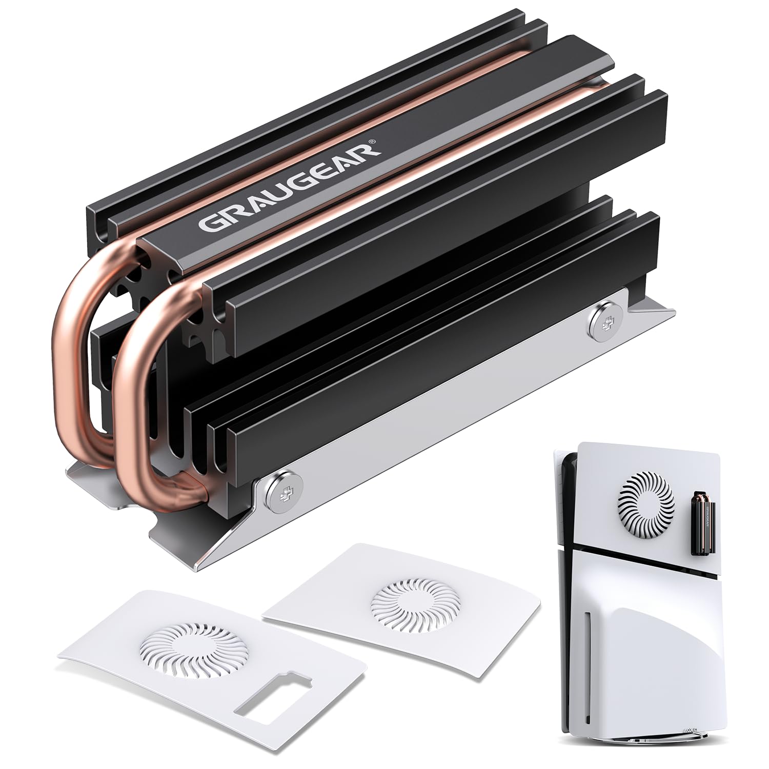 з PS5 несумісний зі старішими GRAUGEAR SSD Cooling Pack для PS5 Slim, дихаючий PS5 Slim Cover Open Air PS5 SSD Радіатор Heat Pipe Cooler для
з PS5 несумісний зі старішими GRAUGEAR SSD Cooling Pack для PS5 Slim, дихаючий PS5 Slim Cover Open Air PS5 SSD Радіатор Heat Pipe Cooler для