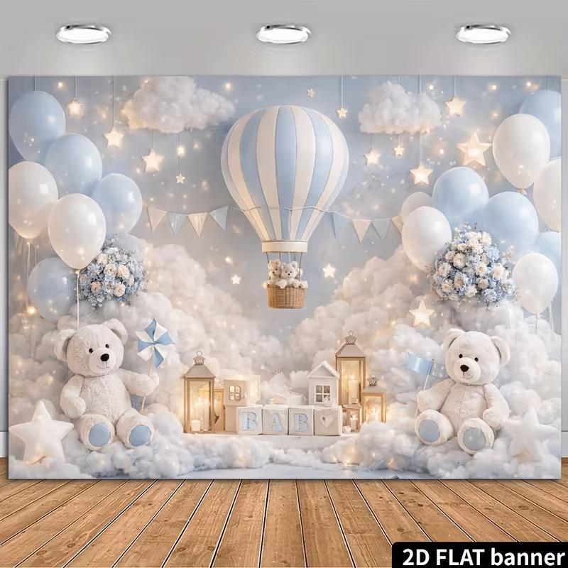 2D Dreamy Sky Backdrop, Teddy Bears & Star Lights Photo Booth Banner 47.2x31.5inch/120*80cm
2D Dreamy Sky Backdrop, Teddy Bears & Star Lights Photo Booth Banner 47.2x31.5inch/120*80cm