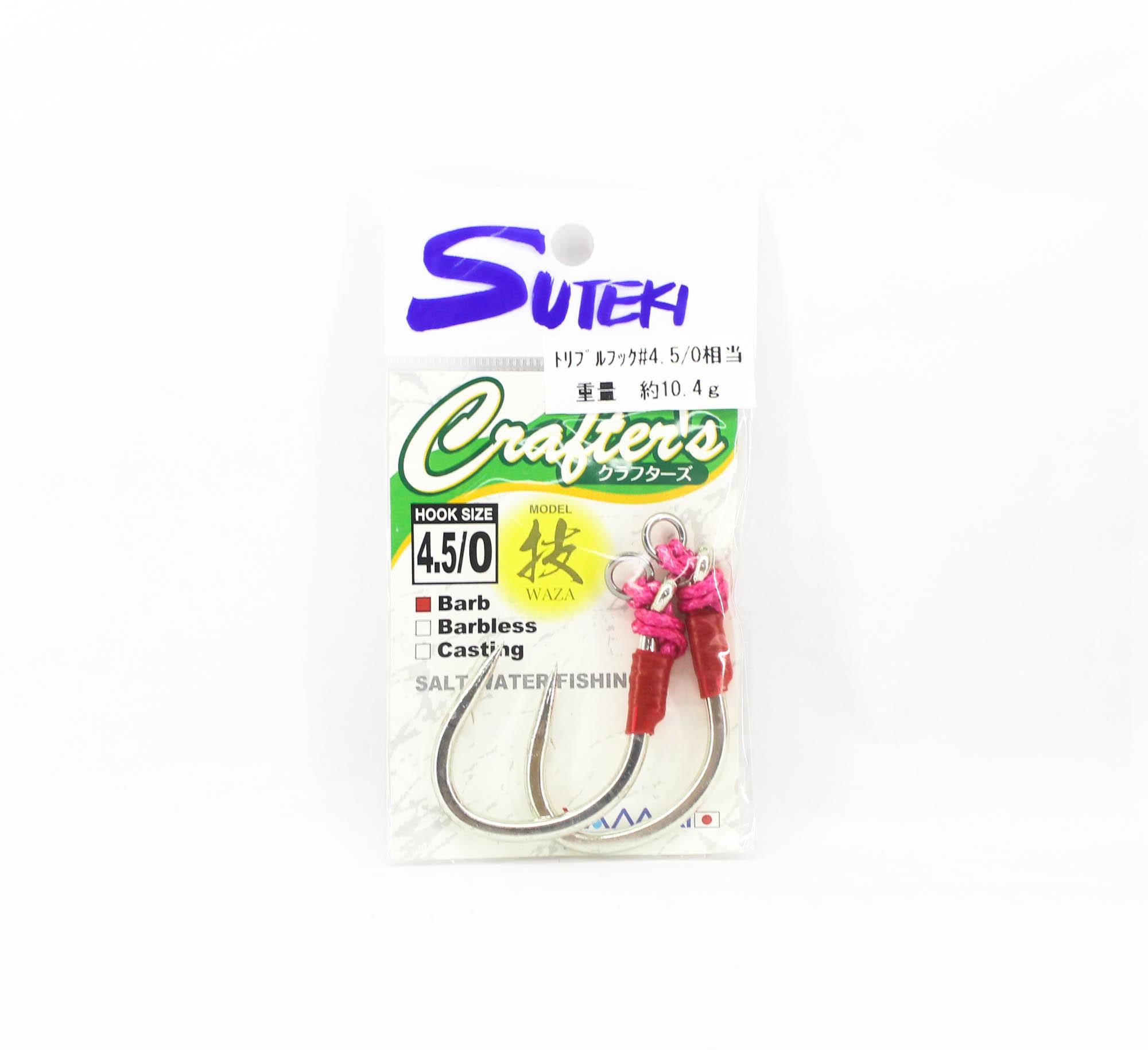 Suteki Yamai Crafter Barb Rigged Assist Hook Size 4.5/0 (0425)
Suteki Yamai Crafter Barb Rigged Assist Hook Size 4.5/0 (0425)