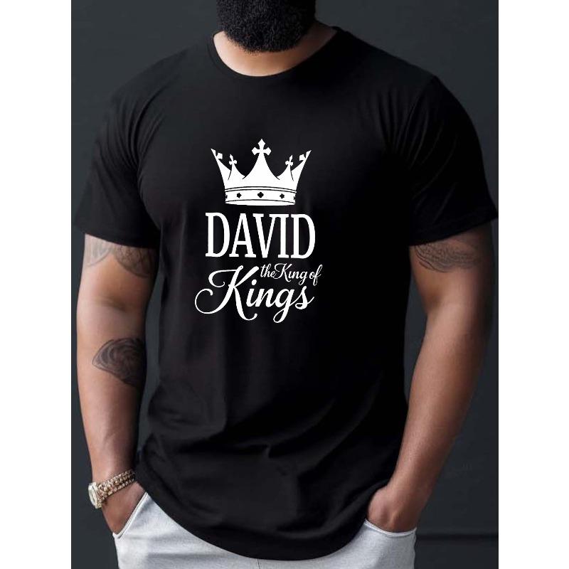 European Size DAVID the King of Kings Print Tee Shirt, Tees for Men, Casual Short Sleeve T-shirt for Summer 4XL
European Size DAVID the King of Kings Print Tee Shirt, Tees for Men, Casual Short Sleeve T-shirt for Summer 4XL