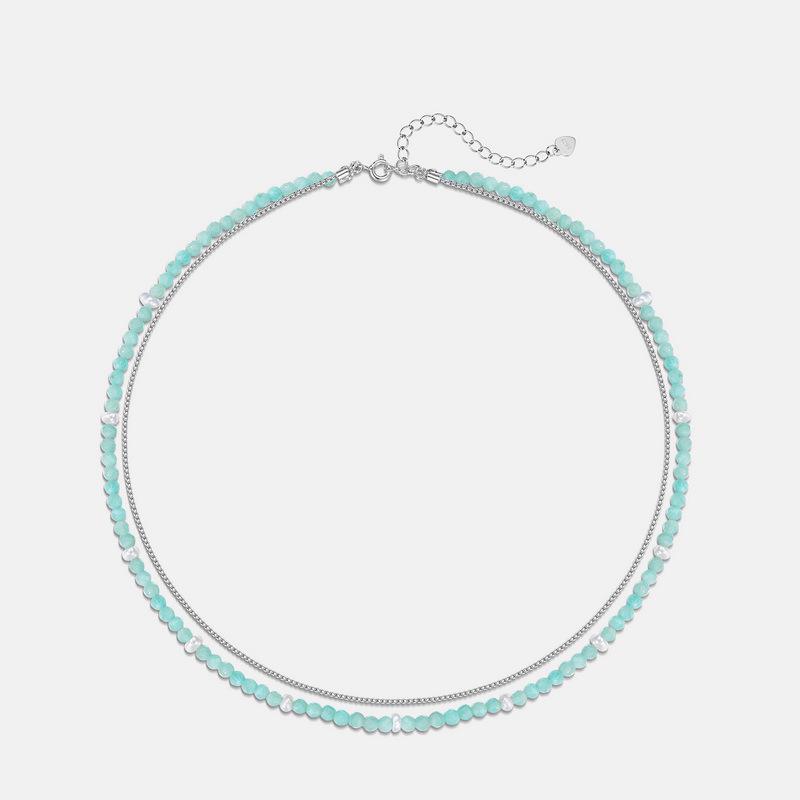 Элегантное колье-чокер из бусин из голубого речного камня из серебра 925 пробы, двухслойное 925 Silver
Элегантное колье-чокер из бусин из голубого речного камня из серебра 925 пробы, двухслойное 925 Silver