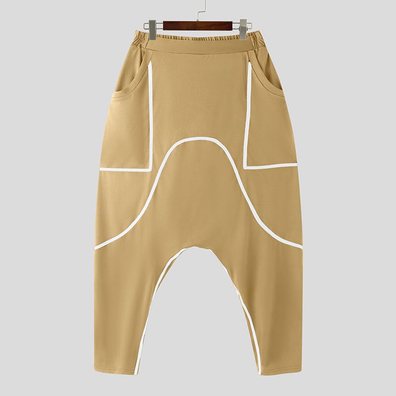 INCERUN Men Elastic Waist Splicing Casual Long Drop-crotch Pants Trousers 5XL хакі
INCERUN Men Elastic Waist Splicing Casual Long Drop-crotch Pants Trousers 5XL хакі