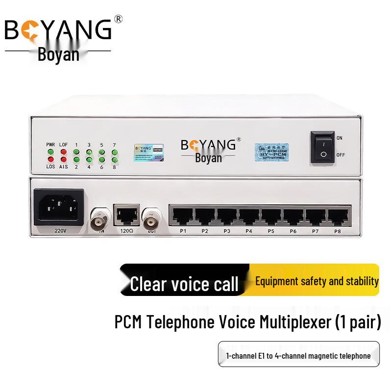 BOYANG E1 to 4-Channel FXS/Magneto PCM Multiplexer
BOYANG E1 to 4-Channel FXS/Magneto PCM Multiplexer