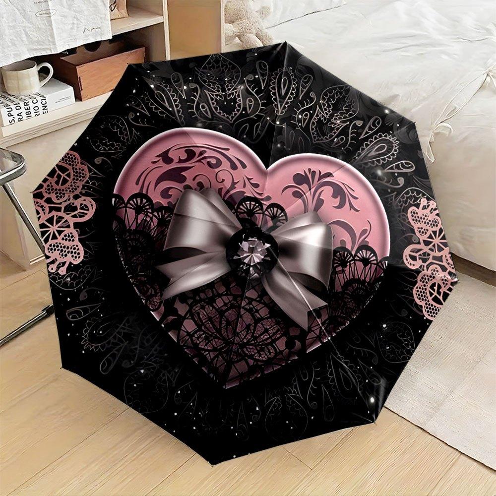 Open/Close Portable Folding Umbrella with Pink Heart & Grey Bow - Black Lace Canopy, Compact Travel Umbrella for &, Raining Da (as the picture,Iron&8K)
Open/Close Portable Folding Umbrella with Pink Heart & Grey Bow - Black Lace Canopy, Compact Travel Umbrella for &, Raining Da (as the picture,Iron&8K)