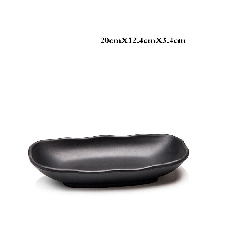 Набор кухонных принадлежностей, креативная черная костяная тарелка из пищевого пластика, индивидуальная тарелка для суши, фруктов, десерта, ресторанное кухонное блюдо
Набор кухонных принадлежностей, креативная черная костяная тарелка из пищевого пластика, индивидуальная тарелка для суши, фруктов, десерта, ресторанное кухонное блюдо