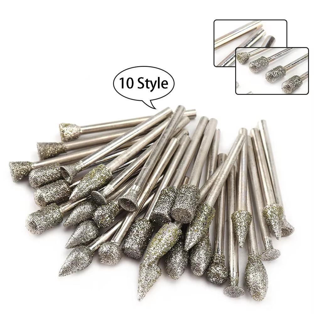 20pcs/set Cylindrical Diamond Burr Bits 3mm Grinding Head Engraving Drill Bit Dremel Rotary Tools
20pcs/set Cylindrical Diamond Burr Bits 3mm Grinding Head Engraving Drill Bit Dremel Rotary Tools