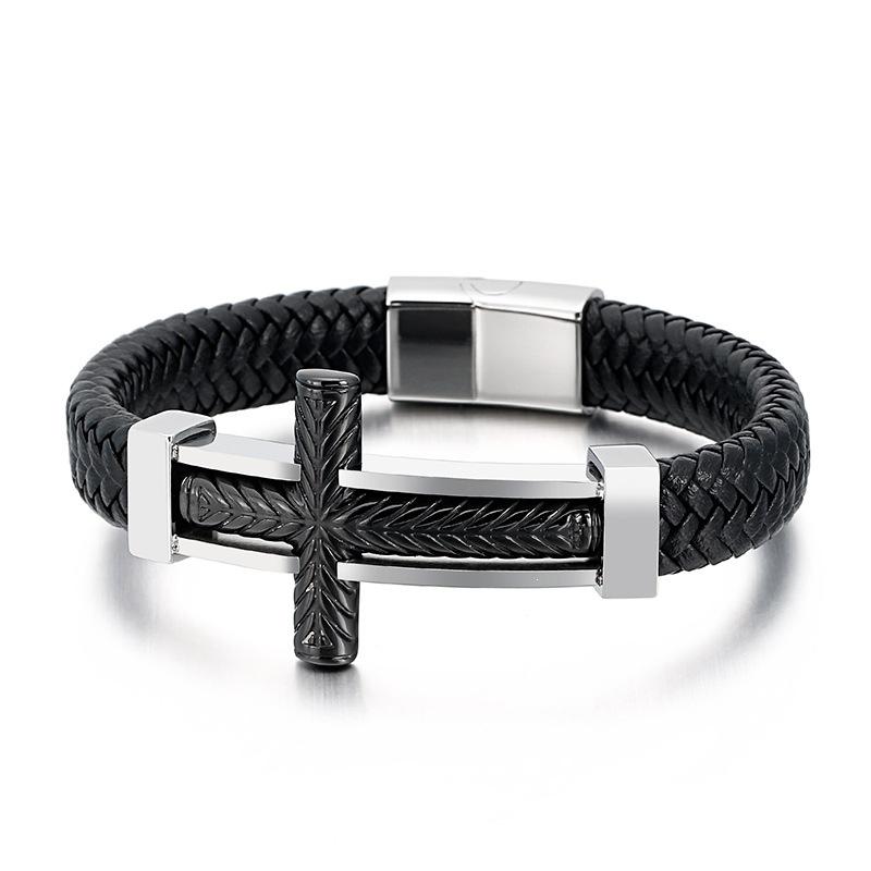 Tide and Cool Versatile Wheat Ear Pattern Cross Leather Bracelet Men, Niche Design Creative Woven Cowhide Bracelet 2026 21CM
Tide and Cool Versatile Wheat Ear Pattern Cross Leather Bracelet Men, Niche Design Creative Woven Cowhide Bracelet 2026 21CM
