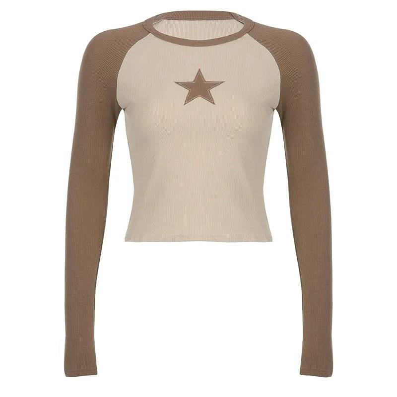 Y2K звезда наклейка уличная пикантная девушка личность топ контрастный цвет круглый вырез с длинными рукавами женская футболка L хаки
Y2K звезда наклейка уличная пикантная девушка личность топ контрастный цвет круглый вырез с длинными рукавами женская футболка L хаки
