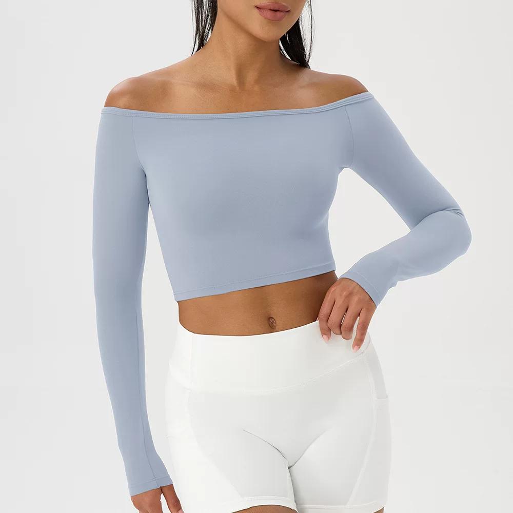 European and American Style Yoga Long-Sleeve T-Shirt for Women, Off-Shoulder, Sexy, Tight-Fitting Gym Top, Naked-Feel Quick-Dry Sports Long-Sleeve M синий
European and American Style Yoga Long-Sleeve T-Shirt for Women, Off-Shoulder, Sexy, Tight-Fitting Gym Top, Naked-Feel Quick-Dry Sports Long-Sleeve M синий