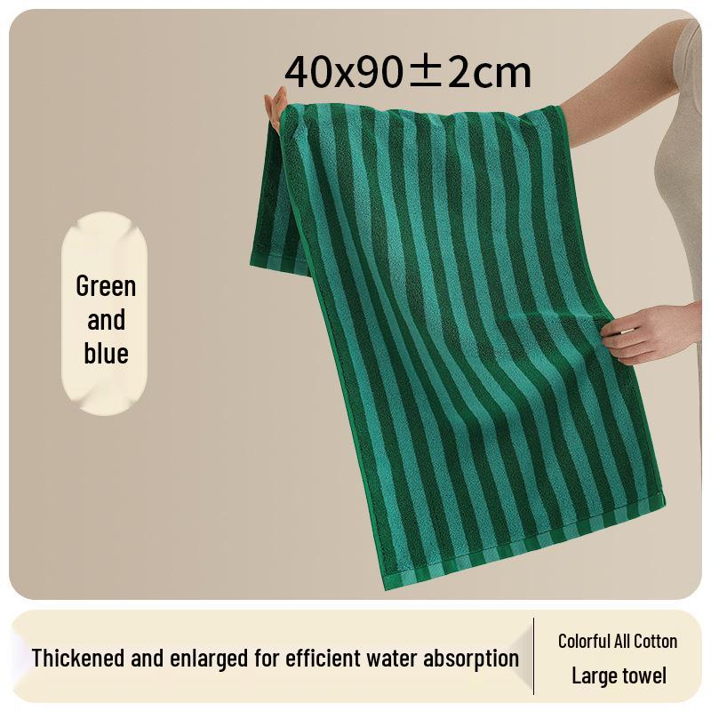Soft Quick-Dry Oversized Striped Combed Cotton Bath Towel 40*90 cm зелений/ціан
Soft Quick-Dry Oversized Striped Combed Cotton Bath Towel 40*90 cm зелений/ціан