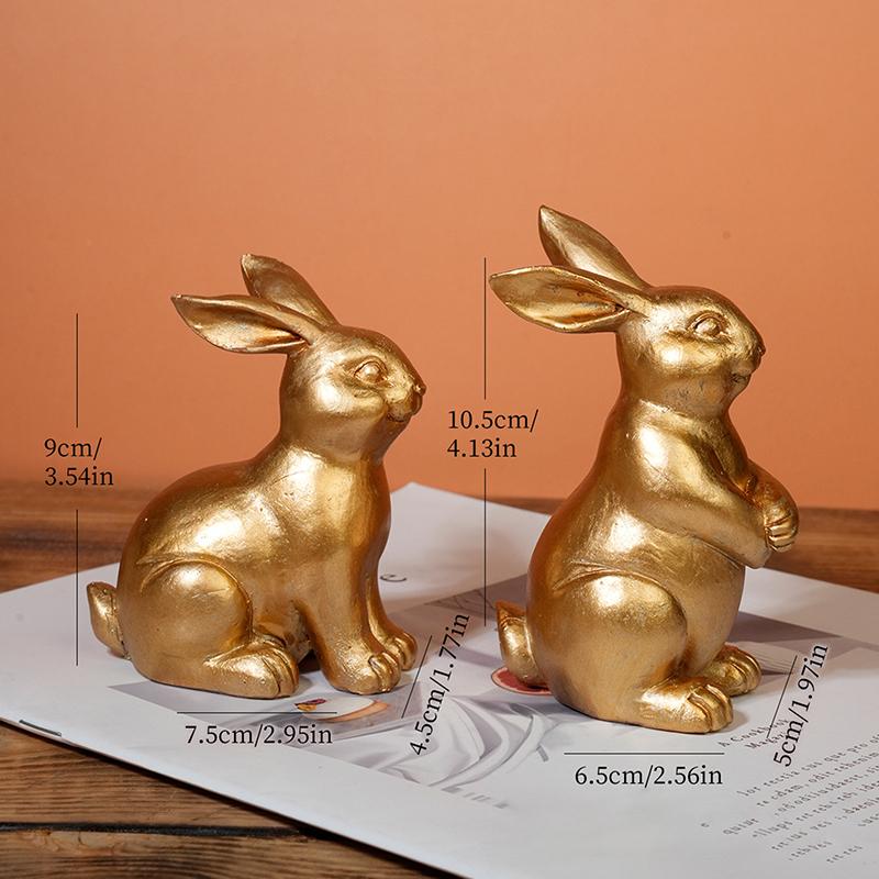*2PCS/Set Easter Decorations Bunny Figurines, White Bunnies Resin Rabbit Statues With Gold Ears For Spring Easter Home Decor
*2PCS/Set Easter Decorations Bunny Figurines, White Bunnies Resin Rabbit Statues With Gold Ears For Spring Easter Home Decor
