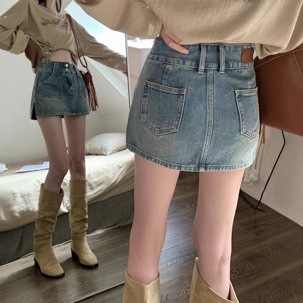 Women s Spicy Girl Retro A-line Bodycon Denim Mini Skirt - High Waist, Petite Fit, Summer Style S
Women s Spicy Girl Retro A-line Bodycon Denim Mini Skirt - High Waist, Petite Fit, Summer Style S
