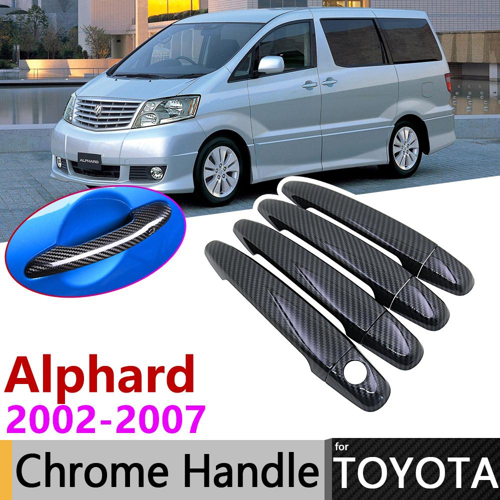Черная крышка дверной ручки из углеродного волокна для Toyota Alphard AH10 2002 ~ 2007 2003 2004 2005 Набор наклеек на автомобильные аксессуары
Черная крышка дверной ручки из углеродного волокна для Toyota Alphard AH10 2002 ~ 2007 2003 2004 2005 Набор наклеек на автомобильные аксессуары