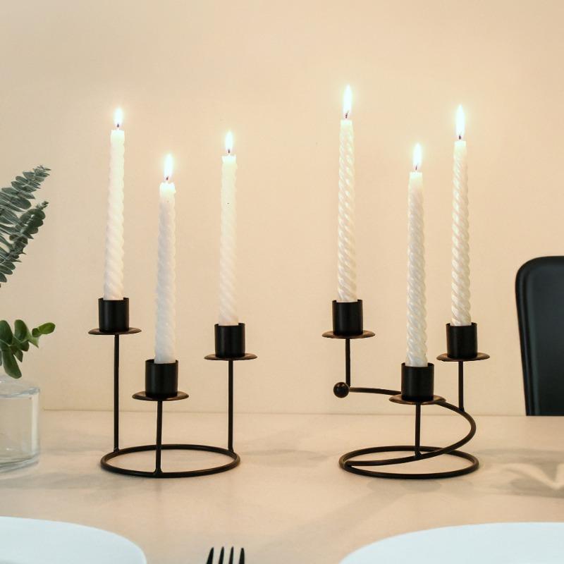 Iron Candlestick Ornament Candlelight Dinner Confession Wax Table Restaurant Decoration Atmosphere Prop Circle чорний
Iron Candlestick Ornament Candlelight Dinner Confession Wax Table Restaurant Decoration Atmosphere Prop Circle чорний