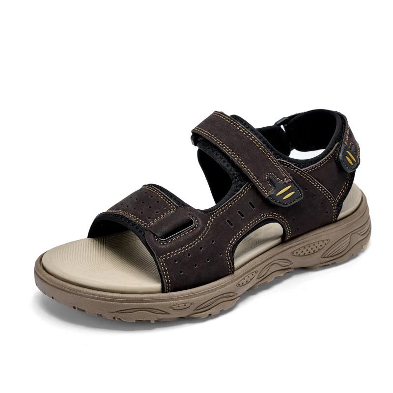 Men Soft Sole Flats Summer Men Anti Velvet Fashionable Seaside Sandals Slippers Outdoor Non-slip Handmade Leather Beach Sandals 45 коричневий
Men Soft Sole Flats Summer Men Anti Velvet Fashionable Seaside Sandals Slippers Outdoor Non-slip Handmade Leather Beach Sandals 45 коричневий