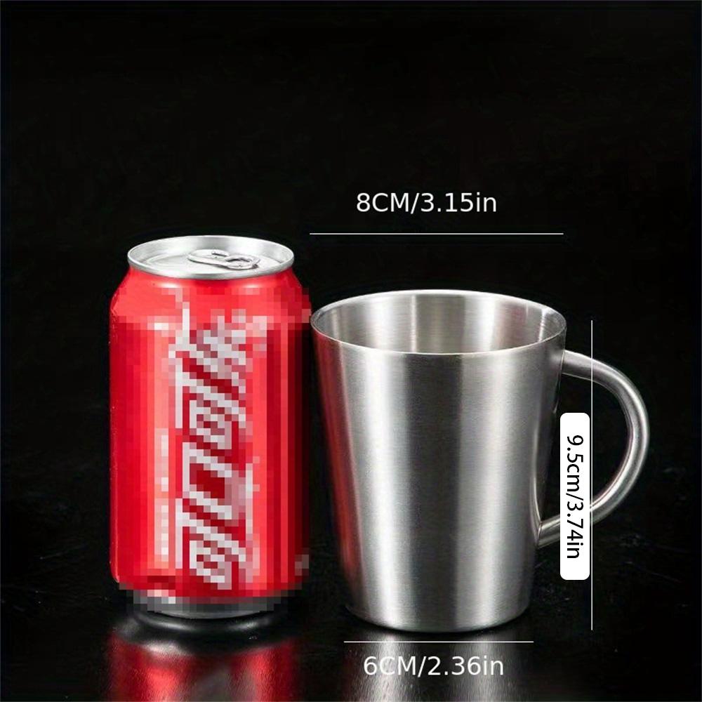 1pc Stainless steel double-layer water cup with handle, insulated beer cup, home coffee mug, restaurant mouth cup
1pc Stainless steel double-layer water cup with handle, insulated beer cup, home coffee mug, restaurant mouth cup
