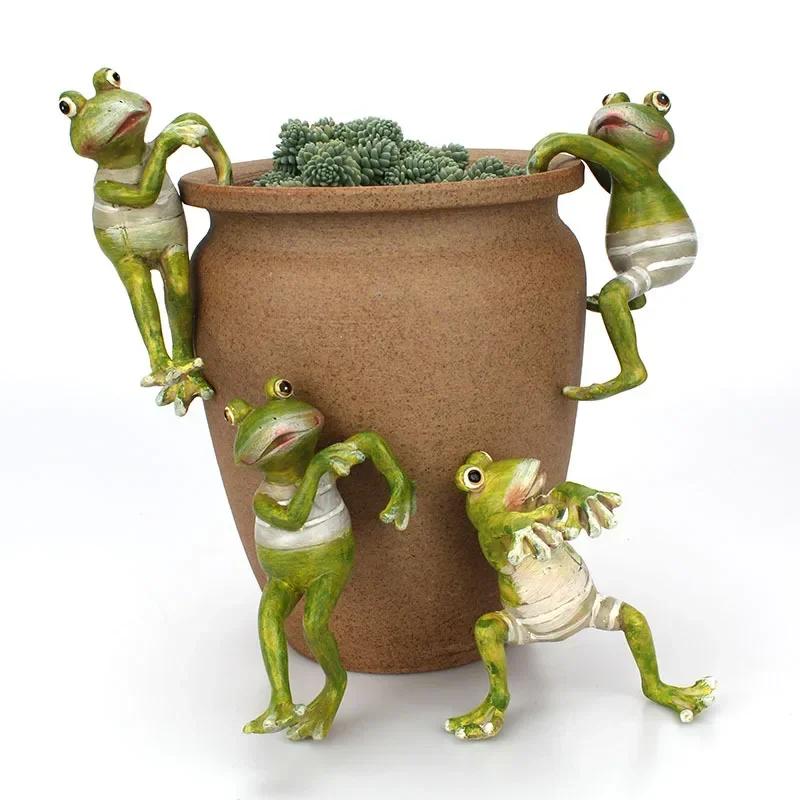 4pcs Fairy Garden Creative Climbing Frogs Bonsai Decorative Garden Frog Outdoor Flowerpot Decor For Home Desk Ornament escultura LLL0234
4pcs Fairy Garden Creative Climbing Frogs Bonsai Decorative Garden Frog Outdoor Flowerpot Decor For Home Desk Ornament escultura LLL0234