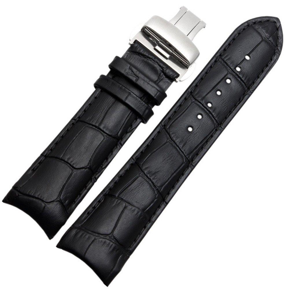 22mm 23mm 24mm Genuine Leather Curved End Watch Band Strap Black Brown Silver Expandable Buckle Clasp (23mm Black Expandable B)
22mm 23mm 24mm Genuine Leather Curved End Watch Band Strap Black Brown Silver Expandable Buckle Clasp (23mm Black Expandable B)