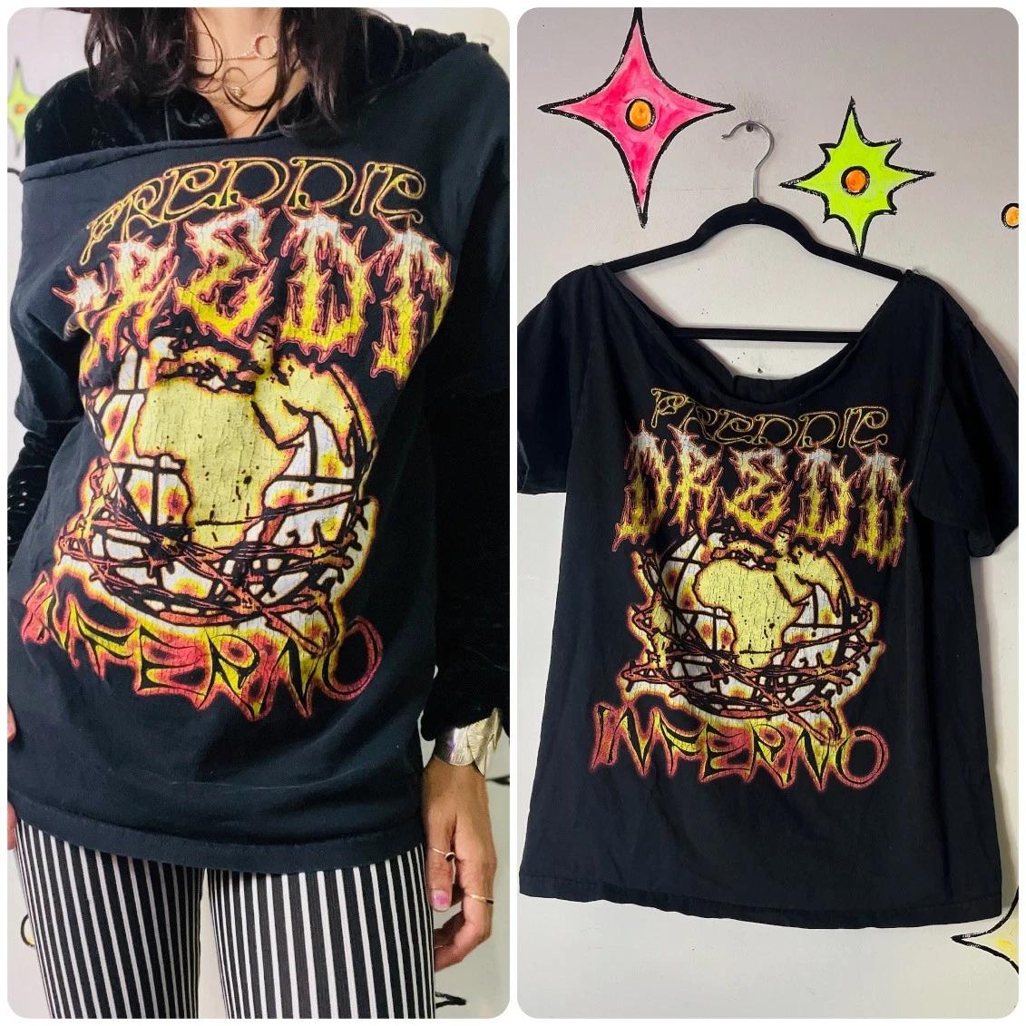 Thrashed Graphic Tee - Metal Grunge - Freddie Mercury Inferno Tour 2023 – S/M S
Thrashed Graphic Tee - Metal Grunge - Freddie Mercury Inferno Tour 2023 – S/M S