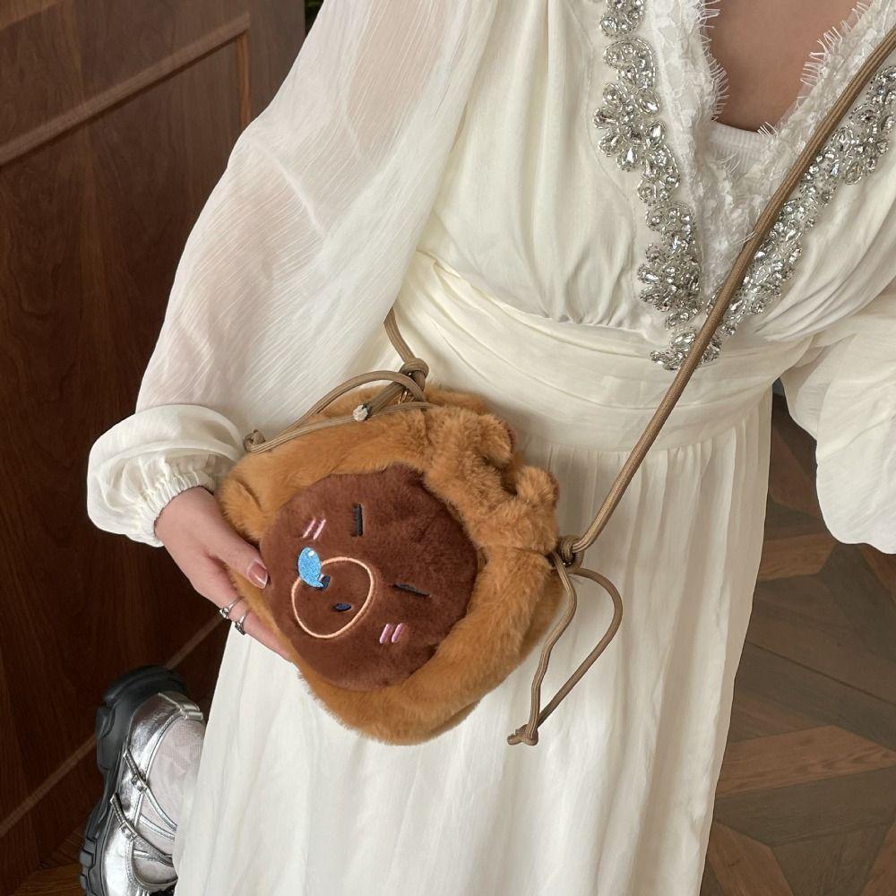 Large Capacity Cute Doll Bag Plush Doll Cartoon Shoulder Bag Capybara Drawstring Bucket Bag Kids Style A
Large Capacity Cute Doll Bag Plush Doll Cartoon Shoulder Bag Capybara Drawstring Bucket Bag Kids Style A