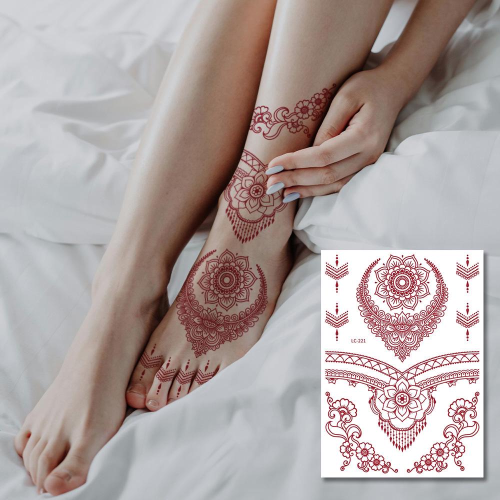 Rikalong Waterproof Henna Lace Tattoo Sticker - Brown-Red Indian Design 210*150mm
Rikalong Waterproof Henna Lace Tattoo Sticker - Brown-Red Indian Design 210*150mm