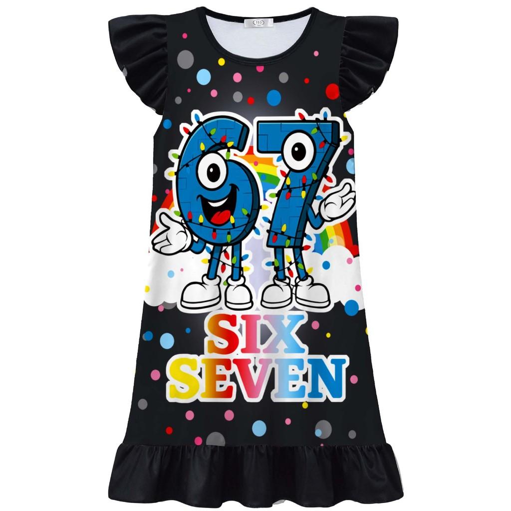 82604 Girls Steal a Brainrot 67 Print Sleeves Casual Dress 150cm
82604 Girls Steal a Brainrot 67 Print Sleeves Casual Dress 150cm