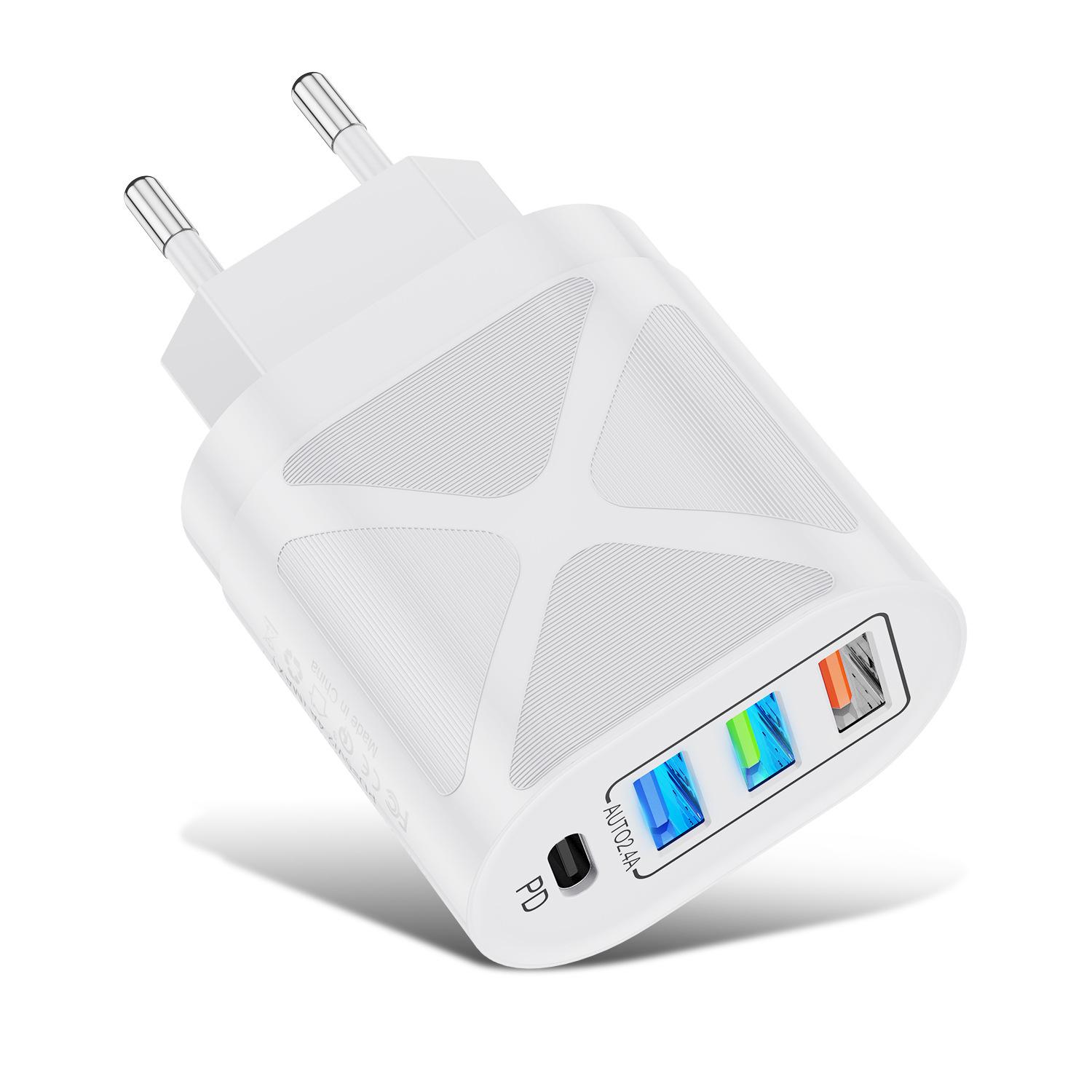 VAORLO 48 Вт 3USB + PD 4 порта Зарядное устройство Дорожная зарядная головка 2.4A Быстрая зарядка ЕС США Великобритания Plug USB зарядное устройство для устройств EU белый
VAORLO 48 Вт 3USB + PD 4 порта Зарядное устройство Дорожная зарядная головка 2.4A Быстрая зарядка ЕС США Великобритания Plug USB зарядное устройство для устройств EU белый