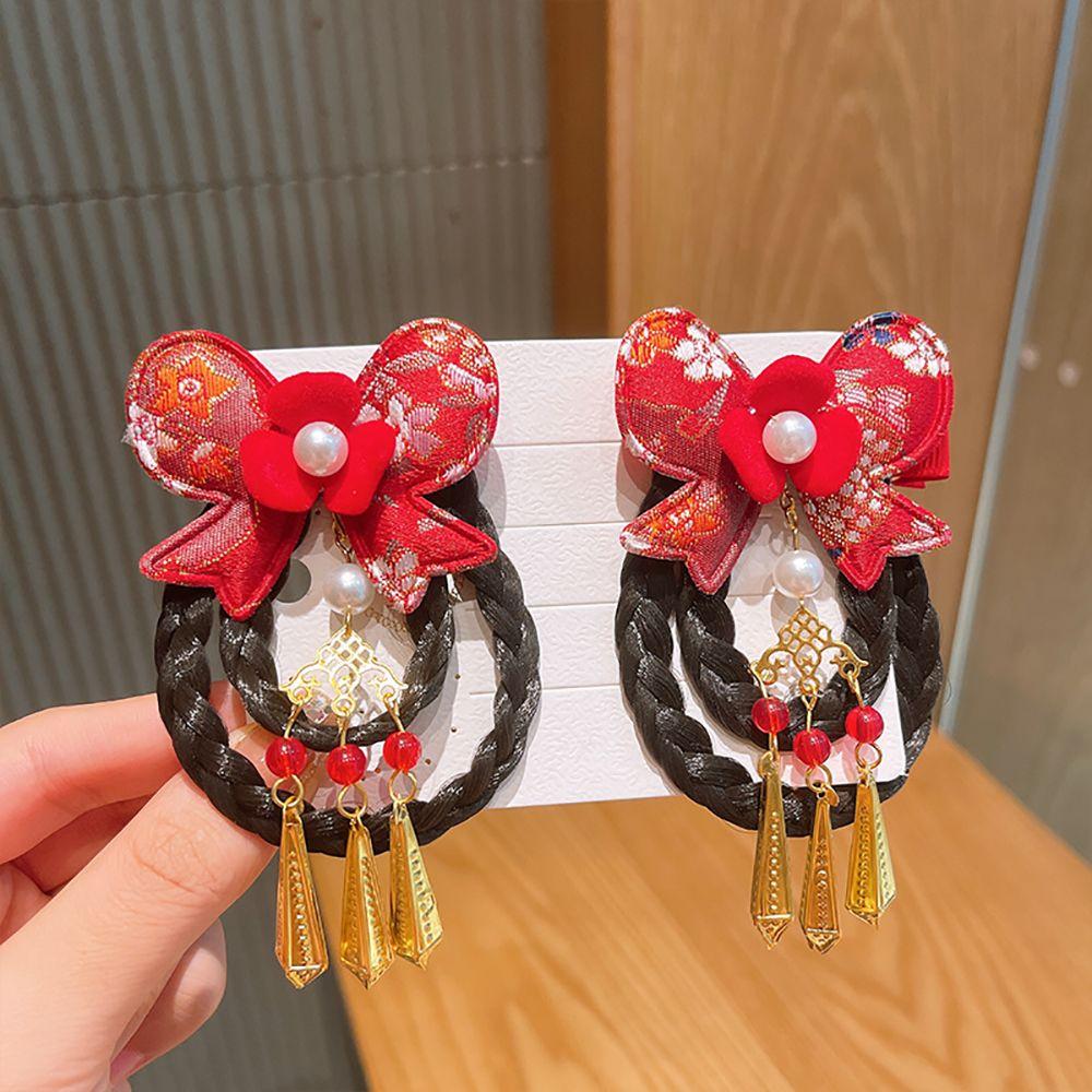 Tassel Tang Suit Female New Year Festive Wig Braid Hairpin Hair Accessories Bow Hairpin Side Clip A
Tassel Tang Suit Female New Year Festive Wig Braid Hairpin Hair Accessories Bow Hairpin Side Clip A