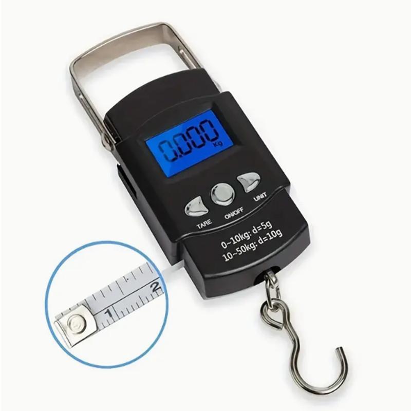 50kg/10g Portable LCD Electronic Hand Scale Travel Hanging Scale with 100cm Long Retractable Measuring Tape
50kg/10g Portable LCD Electronic Hand Scale Travel Hanging Scale with 100cm Long Retractable Measuring Tape
