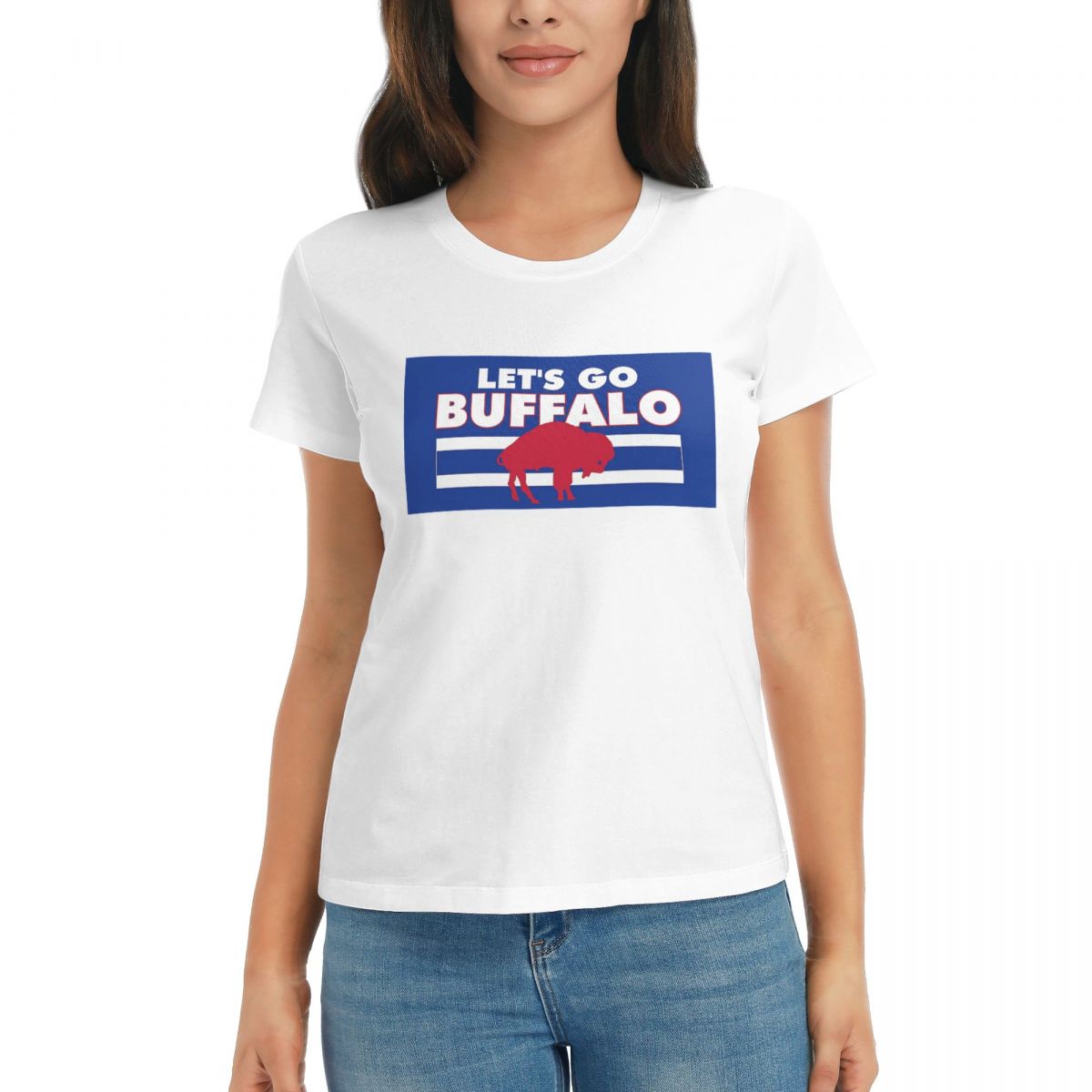 Women TShirt Lets Go Buffalo Summer Short Sleeve Tees Round Neck Cotton T Shirts Clothes Tops Streetwear S
Women TShirt Lets Go Buffalo Summer Short Sleeve Tees Round Neck Cotton T Shirts Clothes Tops Streetwear S