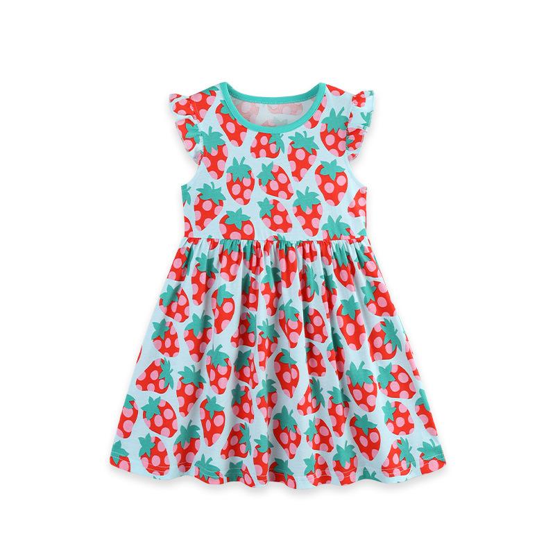 Strawberry Print Girls Knitted Cotton Sleeveless Princess Dress for Young Children 7Y(125cm
Strawberry Print Girls Knitted Cotton Sleeveless Princess Dress for Young Children 7Y(125cm