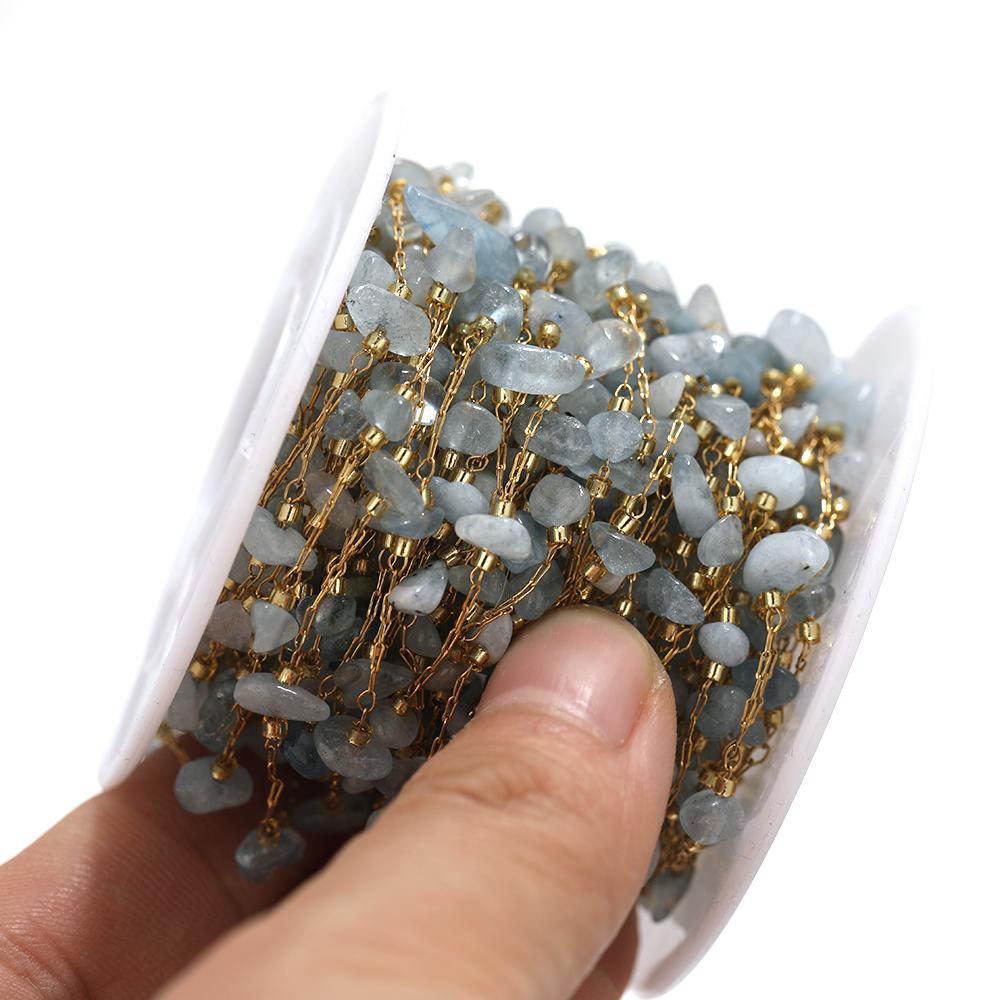 1 Meter Natural Stone Stainless Steel Chains Gemstone DIY Jewelry Making Necklace Findings Bracelets Components Anklets Supplies
1 Meter Natural Stone Stainless Steel Chains Gemstone DIY Jewelry Making Necklace Findings Bracelets Components Anklets Supplies