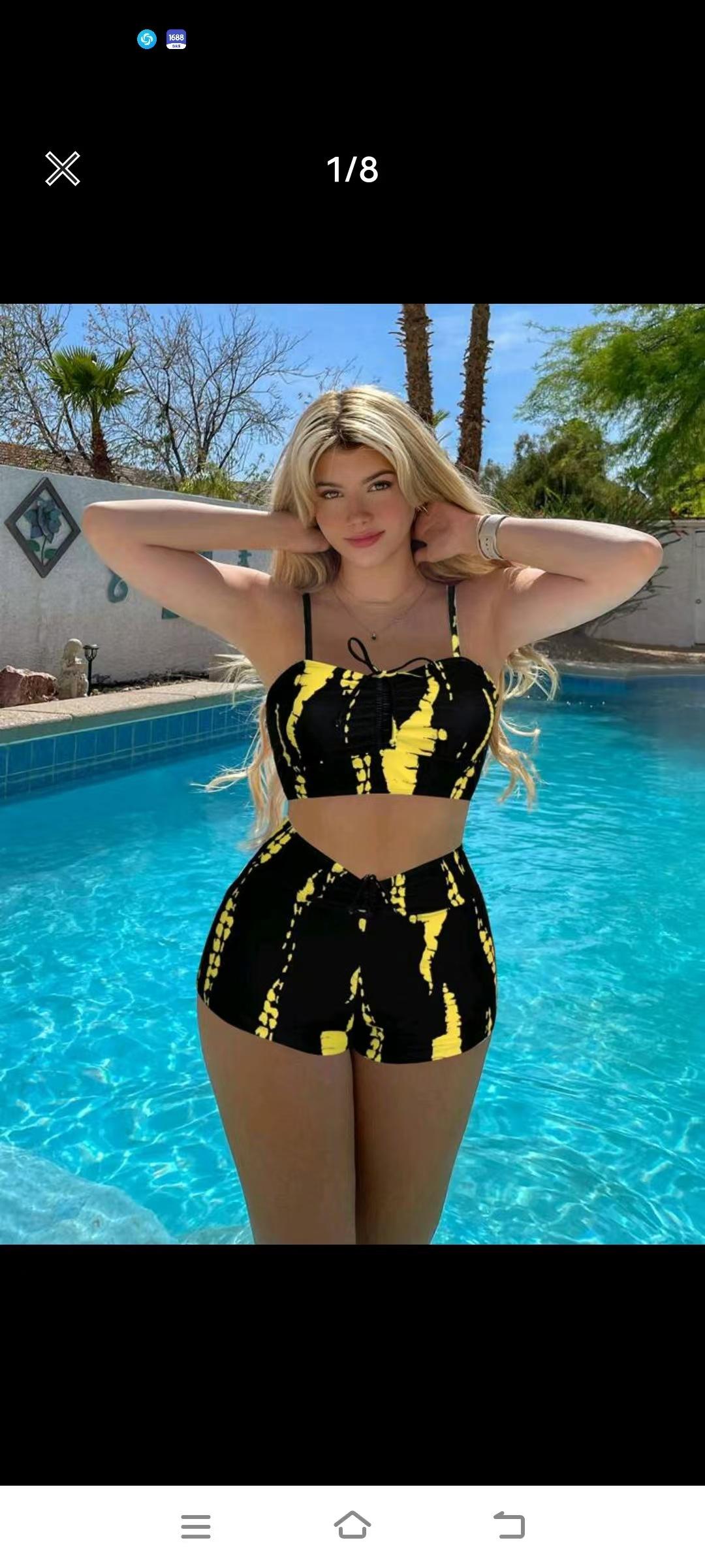 Swimsuit Women s split high waist flat angle strap print conservative Internet celebrity swimsuit XL жовтий
Swimsuit Women s split high waist flat angle strap print conservative Internet celebrity swimsuit XL жовтий