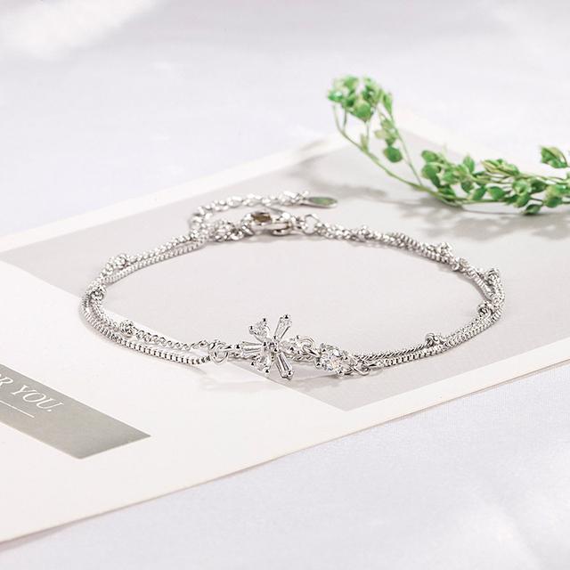 ANENJERY браслет с двойной цепочкой из ледяного циркона и цветка, женский простой модный серебряный цвет, ручные украшения, оптовая продажа, браслет, электронная почта серебряный
ANENJERY браслет с двойной цепочкой из ледяного циркона и цветка, женский простой модный серебряный цвет, ручные украшения, оптовая продажа, браслет, электронная почта серебряный