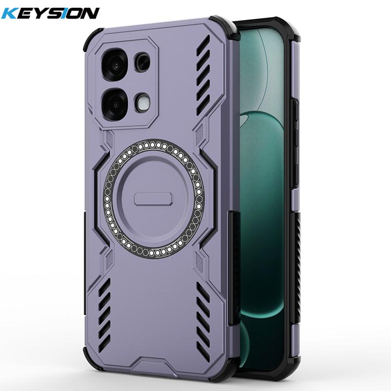 KEYSION Hollow Heat Dissipation Case for OPPO A6 Pro 5G Silicone+PC Magnetic Cooling Shockproof Phone Back Cover for OPPO A6 Pro for OPPO A6 Pro 5G фіолетовий
KEYSION Hollow Heat Dissipation Case for OPPO A6 Pro 5G Silicone+PC Magnetic Cooling Shockproof Phone Back Cover for OPPO A6 Pro for OPPO A6 Pro 5G фіолетовий