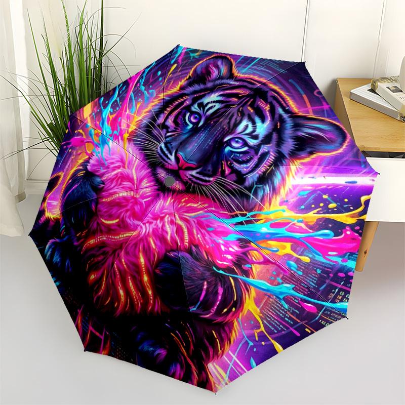 1pc Neon Tiger Umbrella Portable Folding Umbrella Durable Iron Frame, Suitable for All Seasons Home Travel Outdoor yy260319021
1pc Neon Tiger Umbrella Portable Folding Umbrella Durable Iron Frame, Suitable for All Seasons Home Travel Outdoor yy260319021