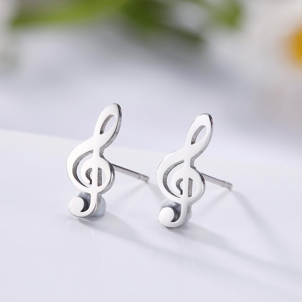 My Shape Music Note Stud Earrings for Men Women Black Color Stainless Steel Earring Punk Fashion Jewelry pendientes mujer 2022
My Shape Music Note Stud Earrings for Men Women Black Color Stainless Steel Earring Punk Fashion Jewelry pendientes mujer 2022