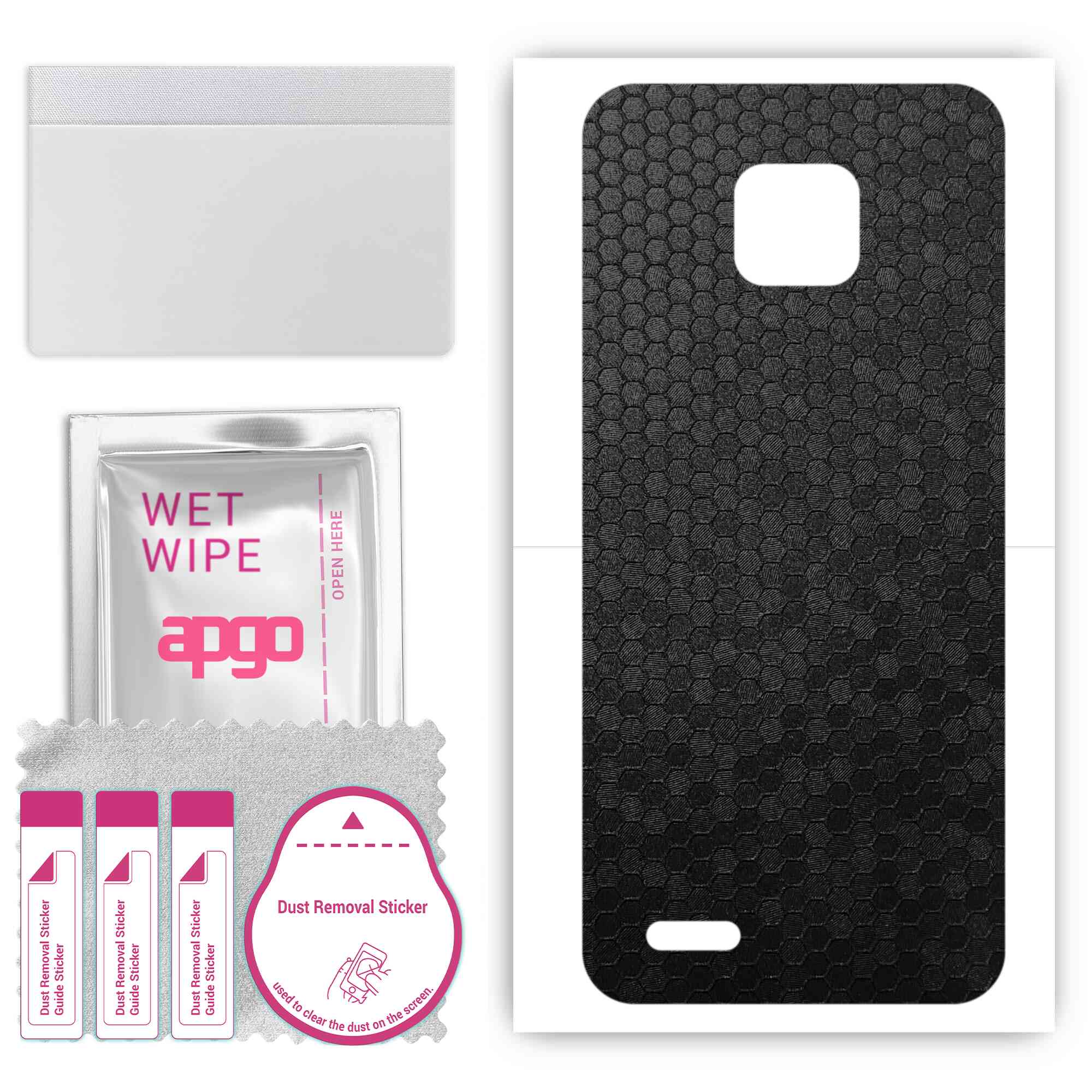 apgo Protective Skin Sticker for the back compatible with Ulefone S11, Wrap Film, Foil, Vinyl - Pattern Black Honeycomb
apgo Protective Skin Sticker for the back compatible with Ulefone S11, Wrap Film, Foil, Vinyl - Pattern Black Honeycomb